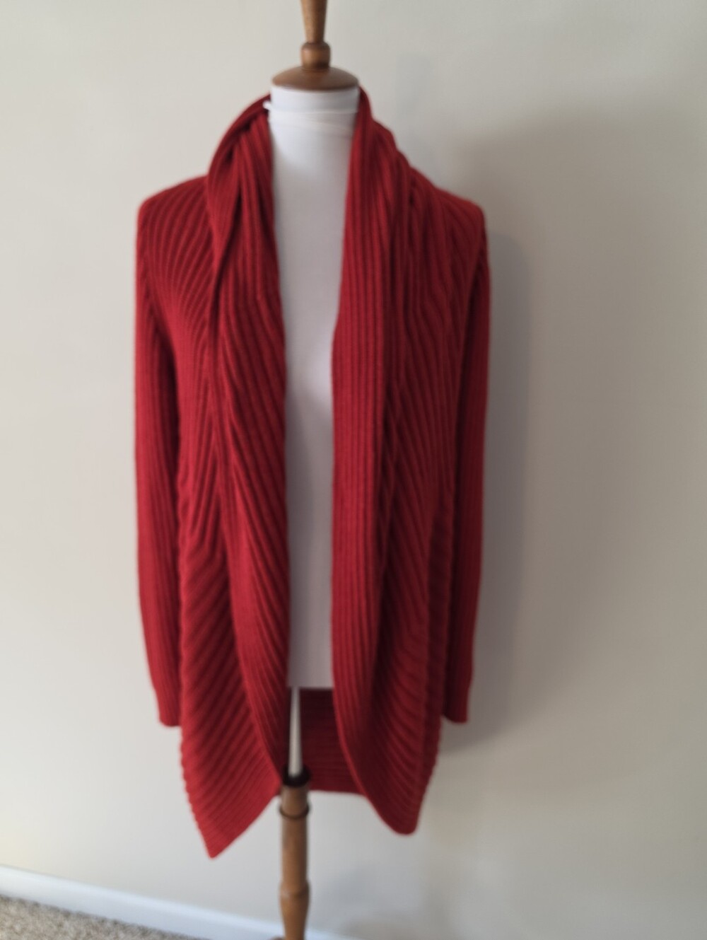 Alpaca Connection Made In Peru Elegant Red Women's Sweater Cardigan